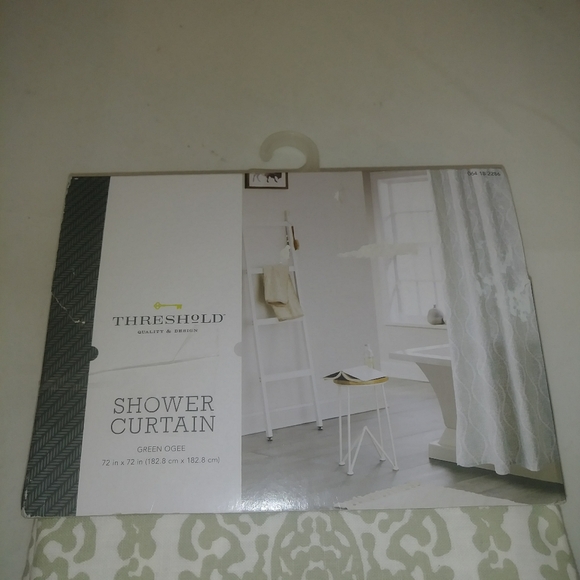 Threshold Bath New Green Ogee 0 Cotton Fabric Shower Curtain Poshmark